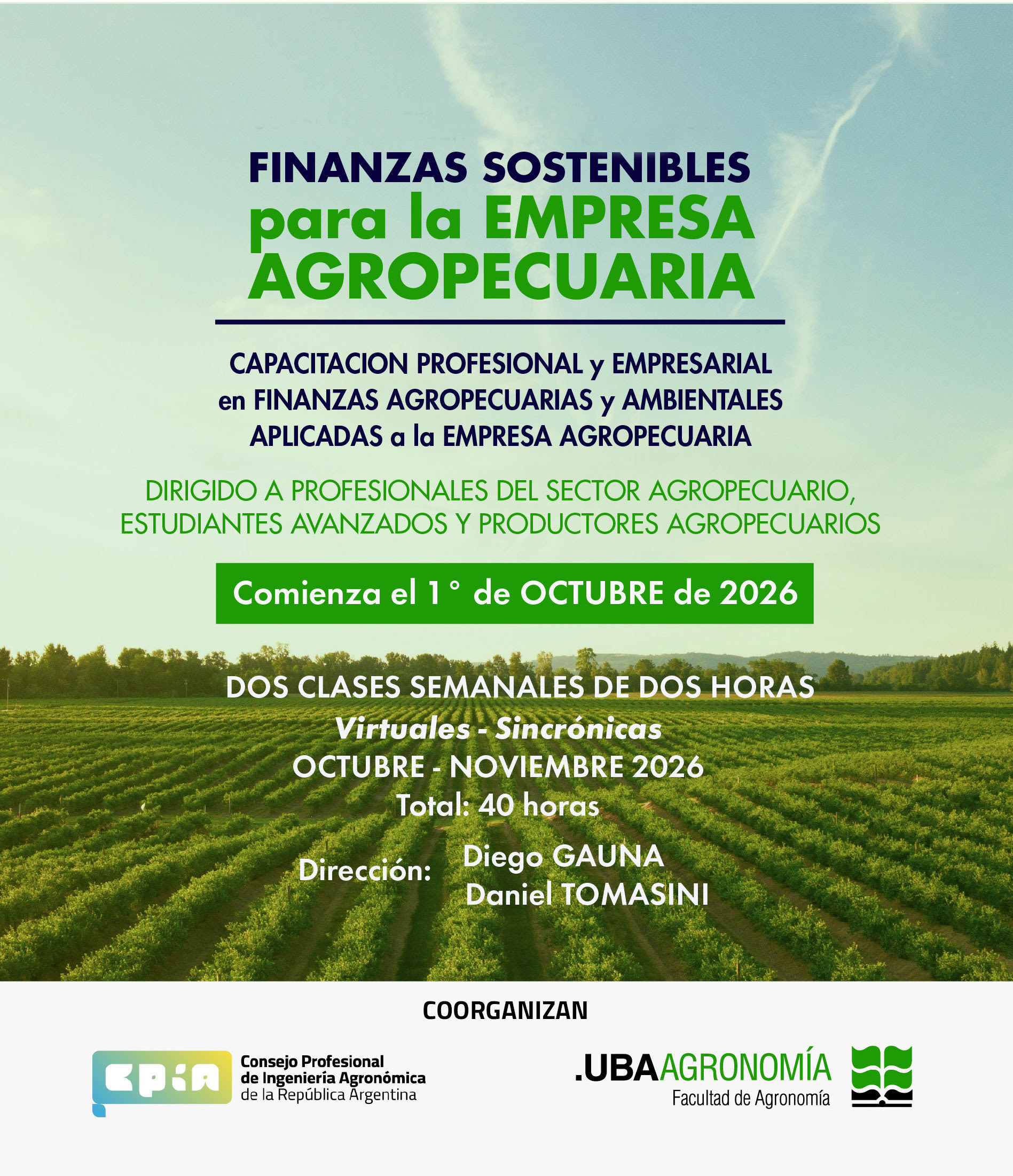 FINANZAS SOSTENIBLES PARA LA EMPRESA AGROPECUARIA